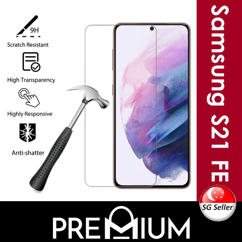 Tempered Glass Screen Protector For Samsung Galaxy S22 Plus S21 FE A32 A33 A53 5G A13 A10 A42 A20 A23 5G A50 A52 A51 A70 A80 A23 - Clear ( Non full cover / coverage )