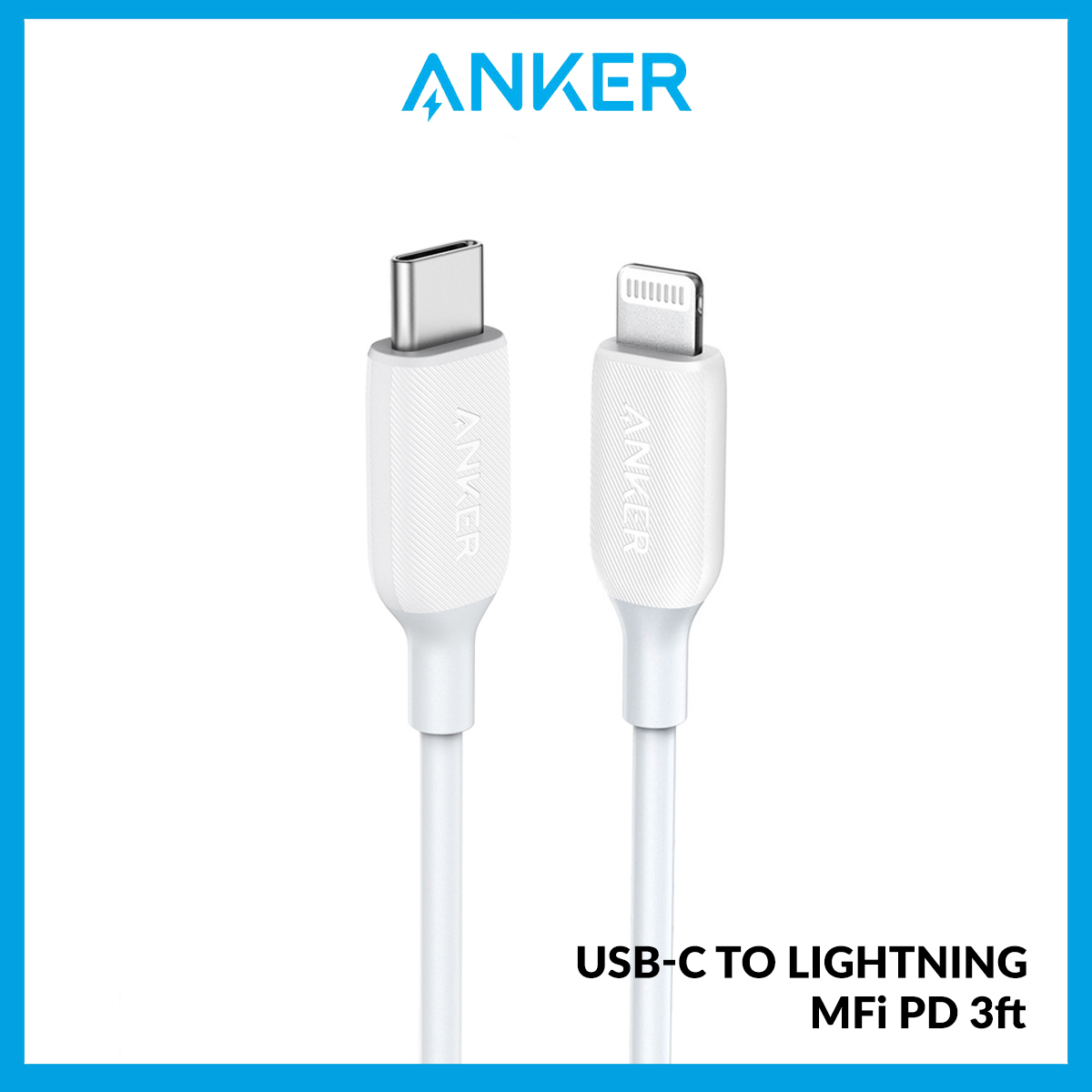 Anker Powerline III USB C to Lightning Cable (3 ft) MFi Certified Fast Charging Lightning Cable for iPhone 13/12/11/X/XS/XR/ Airpods Pro, Supports Power Delivery