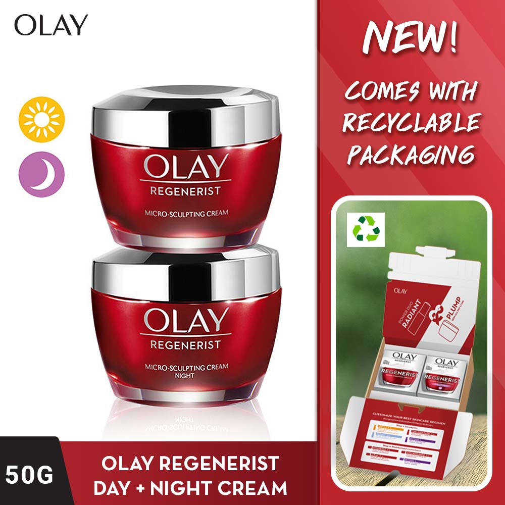 Olay Regenerist Micro Sculpting Day & Night Skincare Cream Moisturizer 50 g + 50 g