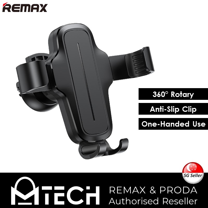 REMAX RM-C02 Konji Air Force Outlet Gravity Mobile Phone Holder Car Mount Triangle Fixed Sensor Lazy 360-Degree Rotatin
