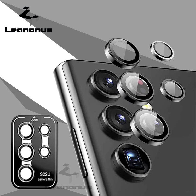 for Samsung Galaxy S22 Ultra Camera Lens Protector Tempered Glass Lens with Metal Frame Camera film Anti-scratch Cover