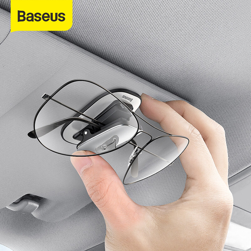 Baseus Platinum Vehicle eyewear clip Car glasses clip sunglasses sun visor holder business card USB cable storage holder clip creative car supplies Glasses Stand Ornaments Car Interior Accessory Auto 