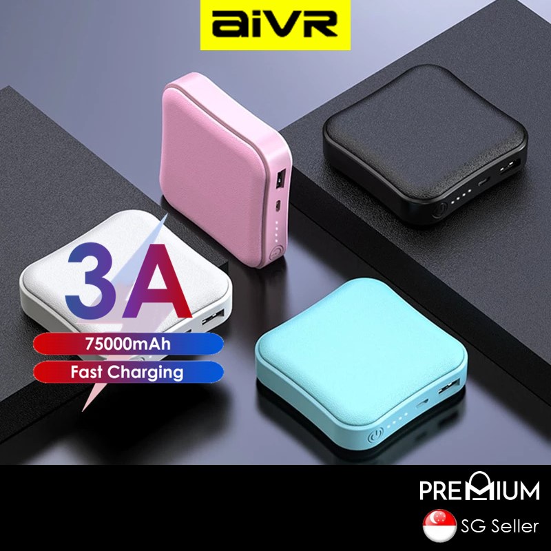 AIVR Y108 3A 7500mAh Fast charge Power Bank Portable Charger Charging Battery