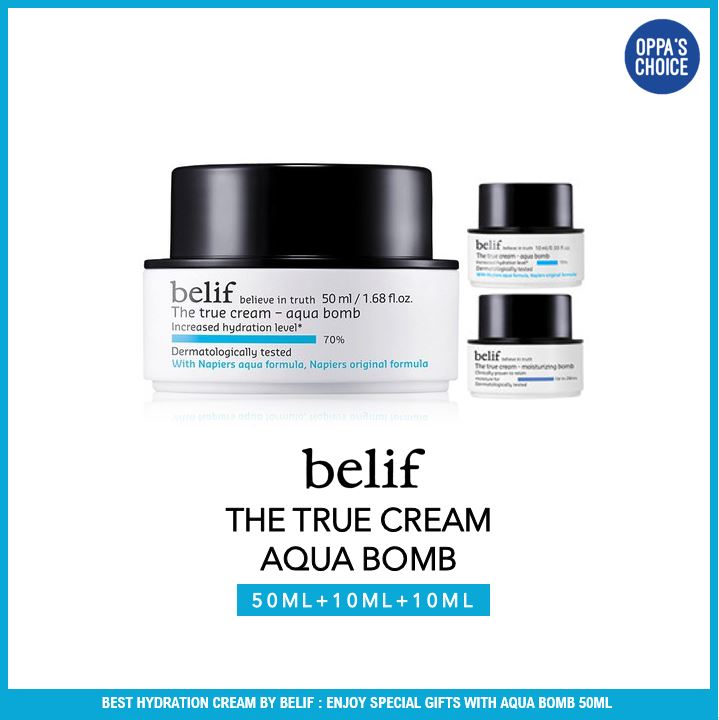 BELIF THE TRUE CREAM - AQUA CREAM 50ml + 10ml + 10ml
